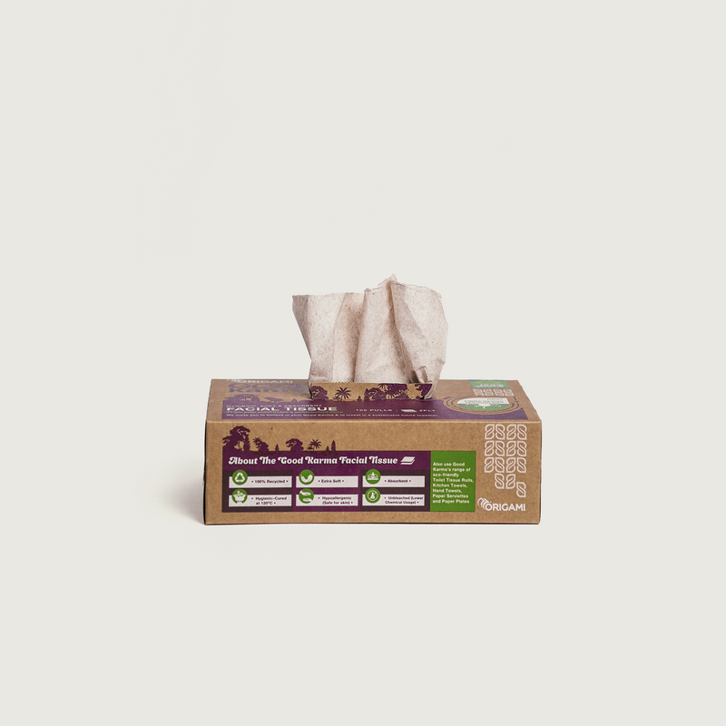 Origami Good Karma  Face Tissue Box, 100 Pulls, 2 Ply- Case Pack