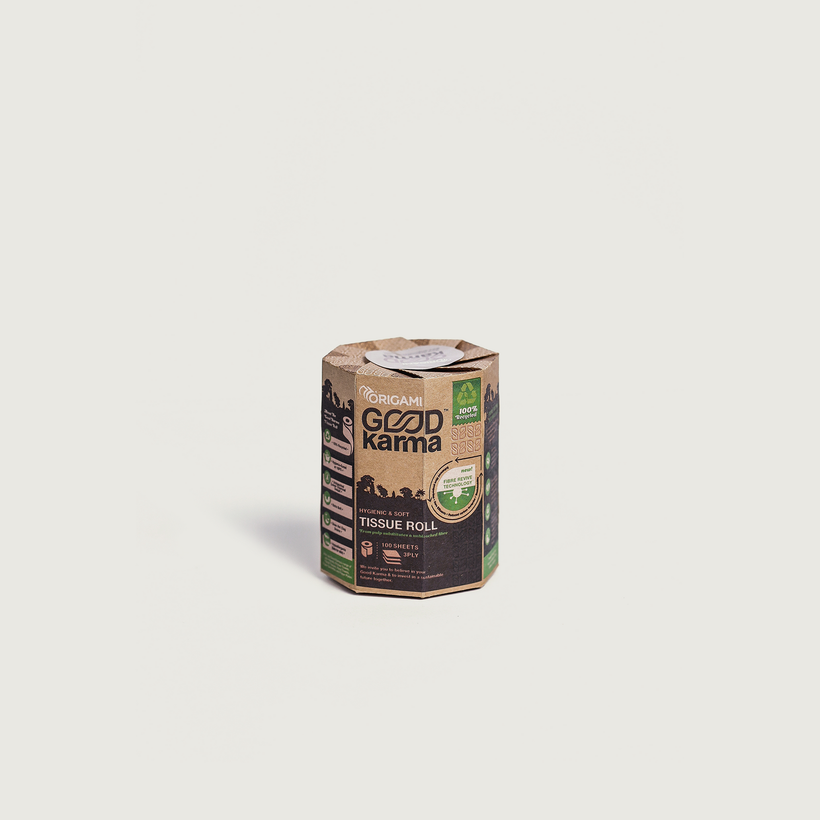 Origami Good Karma Toilet Roll 100 Pulls- Single